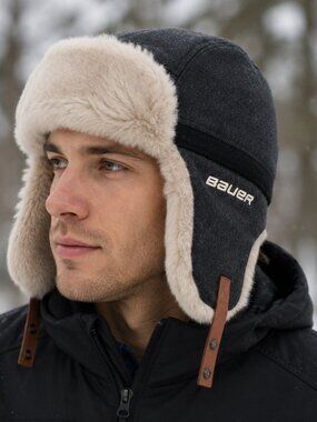🏒 Bauer S25 Winter Trap Hat NWT | Faux Fur Lined Cold Weather Hat | One Size